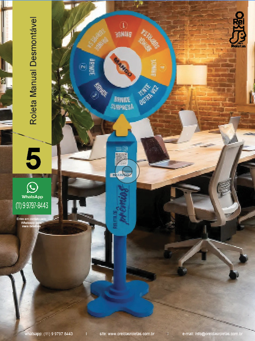 roleta desmontavel sorteio de premio